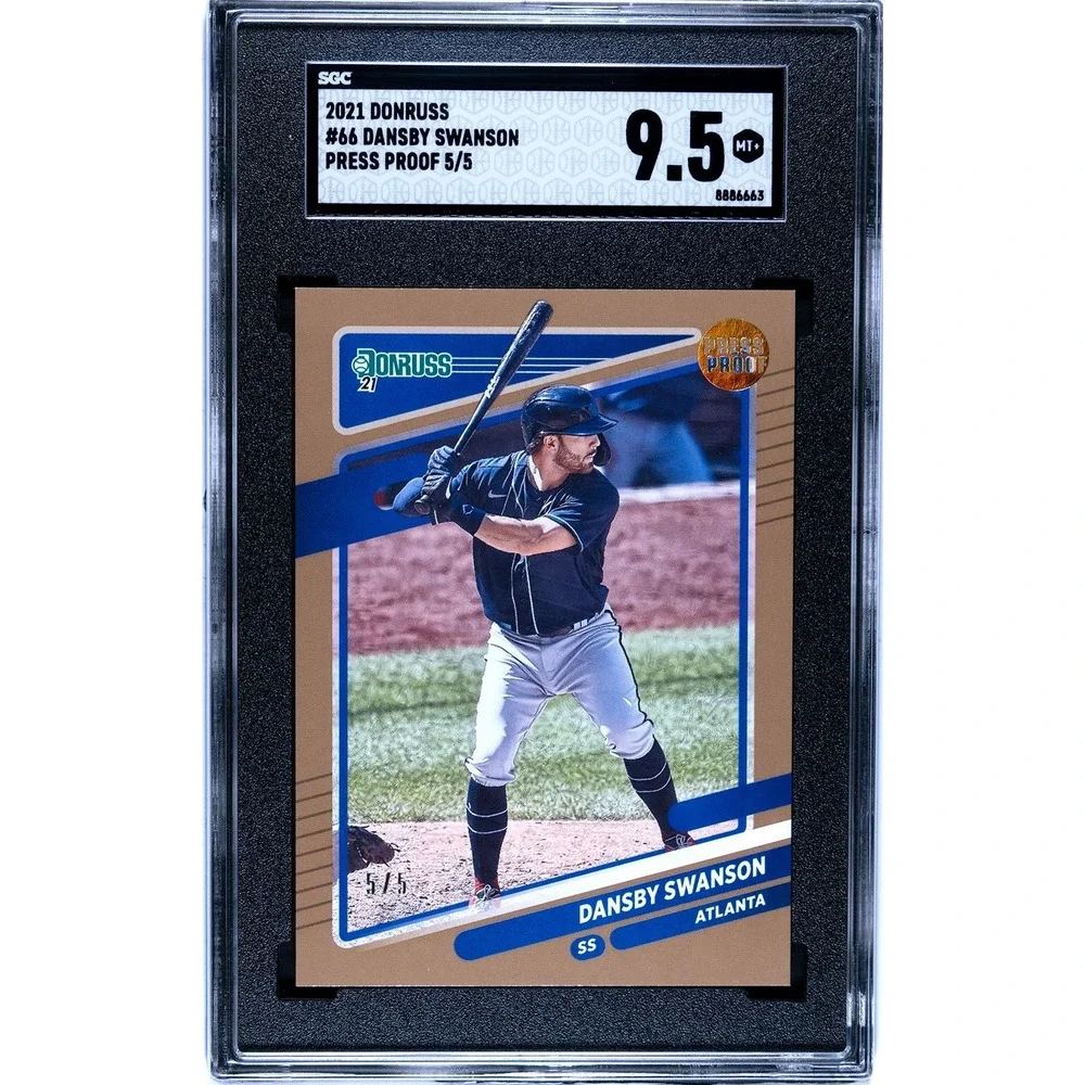 2021 Donruss Baseball PRESS PROOF 5/5 #66 - Dansby Swanson SGC 9.5 MT+